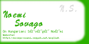 noemi sovago business card